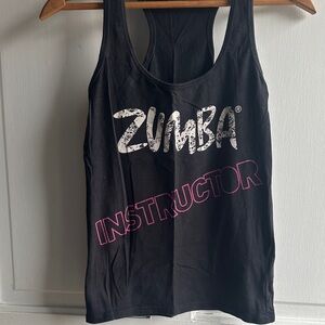 Zumba Fitness Black Tank with White Logo